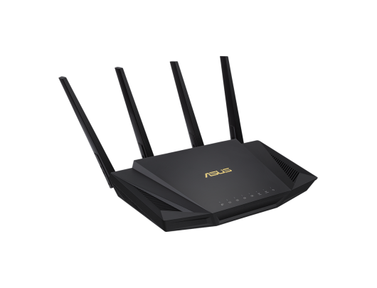Maršrutizatorius Asus Wireless Wifi 6 Dual Band Gigabit Router RT-AX58U 802.11ax, 2402+574 Mbit/s, 10/100/1000 Mbit/s, Ethernet LAN (RJ-45) ports 4, A