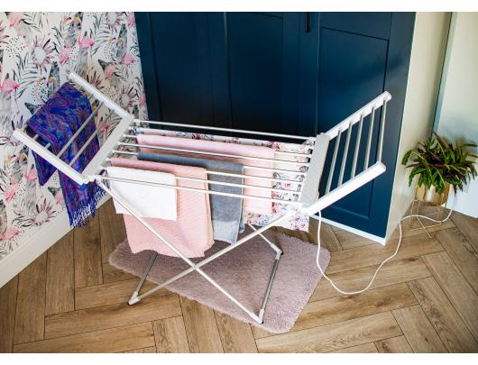 Sulankstoma elektrinė drabužių džiovyklė Adler AD 7821 Sidabrinė/Balta