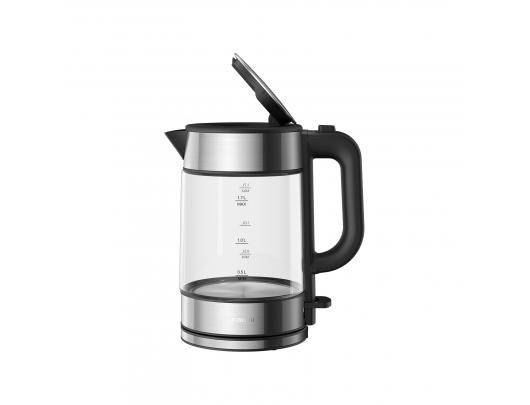 Virdulys Xiaomi Electric Glass Kettle EU Electric, 2200 W, 1.7 L, Glass, 360° rotational base, Black/Stainless Steel