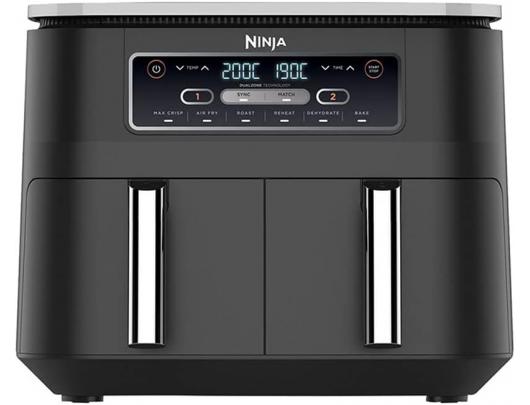 Karšto oro gruzdintuvė NINJA Air Fryer AF300 Power 1 frying compartment: 1200 W; 2 frying compartments: 2400 W W Capacity 7.6 L Black