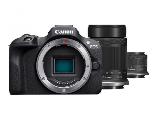 Fotoaparatas Canon EOS R100 Mirrorless Camera + RF-S 18-45mm IS STM Lens + RF-S 55-210mm IS STM Lens