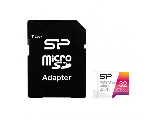 Atminties kortelė Silicon Power microSDHC UHS-I Memory Card Elite 32GB, microSDHC/SDXC, Flash memory class 10