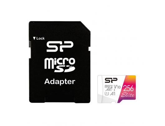 Atminties kortelė Silicon Power microSDHC UHS-I Memory Card Elite 256GB, microSDHC/SDXC, Flash memory class 10