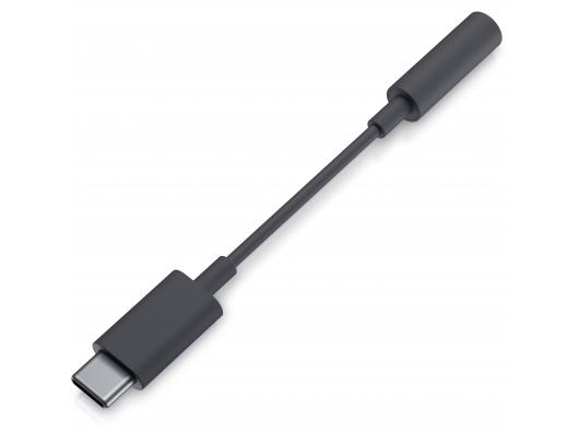 Adapteris Dell USB-C to headphone jack adapter Mini-phone stereo 3.5 mm Female Male 24 pin USB-C Black