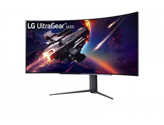 Monitorius LG UltraGear Curved OLED Gaming Monitor  45GR95QE-B 45", WQHD, 3440x1440, 21:9, 0.03 ms, 240 Hz, HDMI ports quantity 2