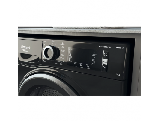 Skalbimo mašina Hotpoint Washing machine NLCD 946 BS A EU N Energy efficiency class A, Front loading, Washing capacity 9 kg, 1400 RPM, Depth 60.5 cm,