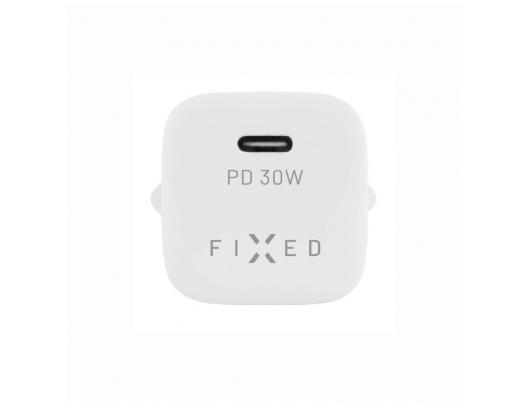 Įkroviklis Fixed Mini USB-C Travel Charger Fast charging, White, 30 W