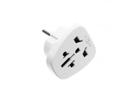 Adapteris Power, CEE 7/7, Type A, B, C, G, I, J, L, N, E, F, baltas.