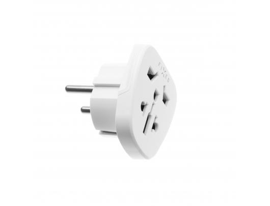Adapteris Power, CEE 7/7, Type A, B, C, G, I, J, L, N, E, F, baltas.