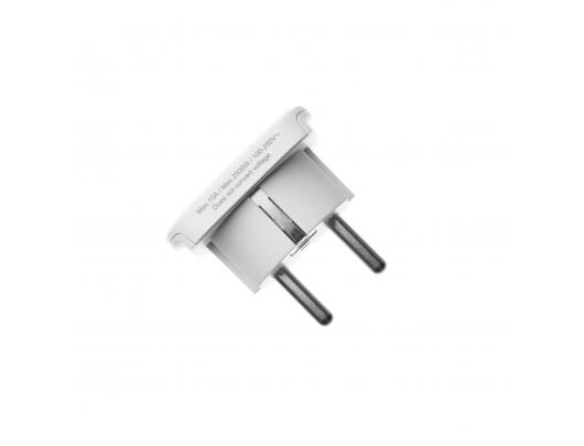Adapteris Power, CEE 7/7, Type A, B, C, G, I, J, L, N, E, F, baltas.