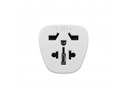 Adapteris Power, CEE 7/7, Type A, B, C, G, I, J, L, N, E, F, baltas.
