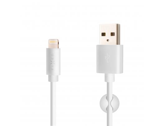 Kabelis FIXED Long Cable USB/Lightning, White