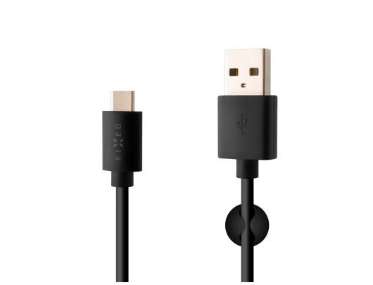 Kabelis FIXED Cable USB/USB-C, Black