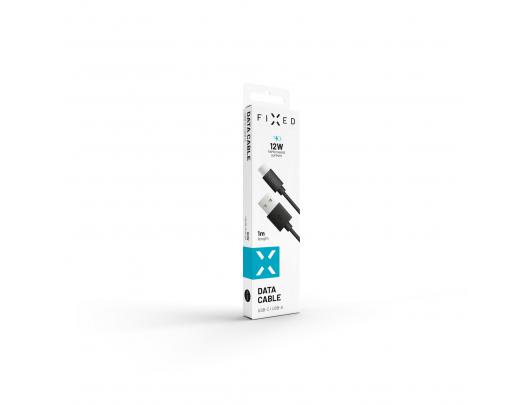 Kabelis FIXED Cable USB/USB-C, Black
