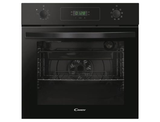 Orkaitė Candy FIDCP N615 L Oven, Conventional + Fan, Capacity 65, Mechanical control with digital clock, Black