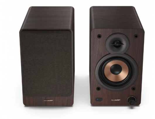 Kolonėlės Sharp CP-SS30 Bookshelf Speakers, Brown | Sharp | Speakers | CP-SS30(BR) Bookshelf | 60 W | Bluetooth | Brown | Wireless connection