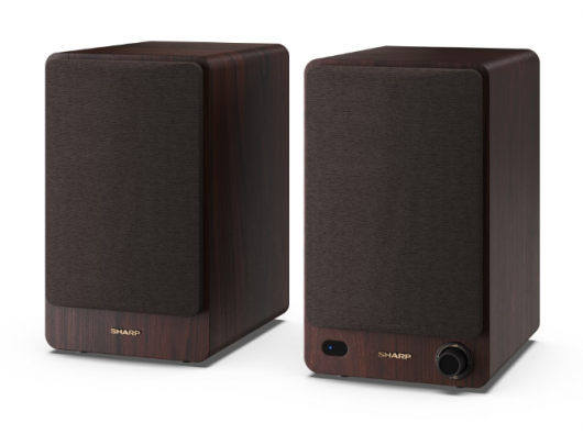 Kolonėlės Sharp CP-SS30 Bookshelf Speakers, Brown | Sharp | Speakers | CP-SS30(BR) Bookshelf | 60 W | Bluetooth | Brown | Wireless connection