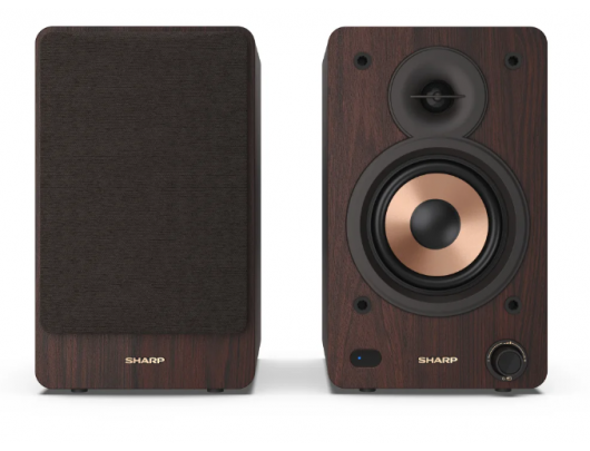 Kolonėlės Sharp CP-SS30 Bookshelf Speakers, Brown | Sharp | Speakers | CP-SS30(BR) Bookshelf | 60 W | Bluetooth | Brown | Wireless connection