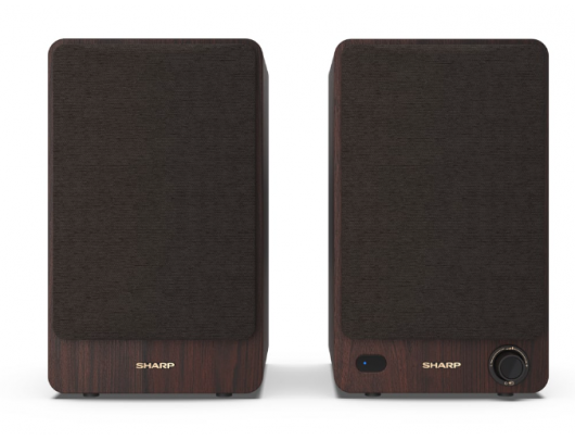 Kolonėlės Sharp CP-SS30 Bookshelf Speakers, Brown | Sharp | Speakers | CP-SS30(BR) Bookshelf | 60 W | Bluetooth | Brown | Wireless connection