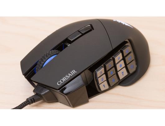 Pelė CORSAIR SCIMITAR ELITE RGB Gaming Mouse, Wireless, Black