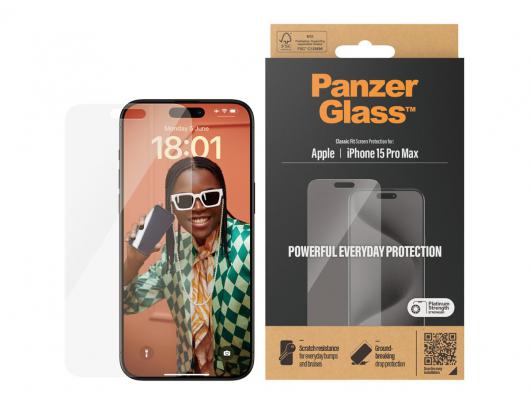 Apsauginis stiklas PanzerGlass Apple iPhone 15 Pro Max Skaidrus