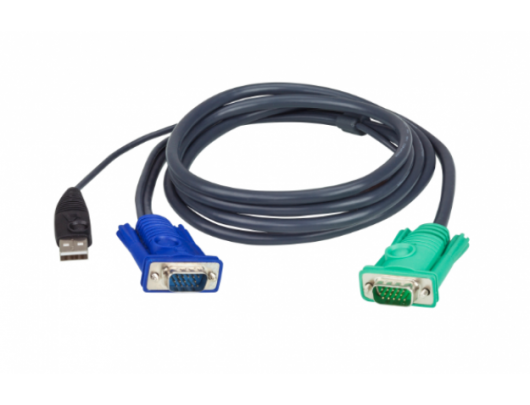 Kabelis Aten | ATEN Micro-Lite 2L-5205U - keyboard / video / mouse (KVM) cable