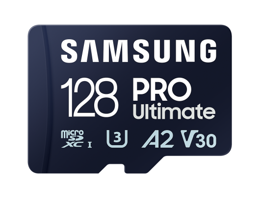 Atminties kortelė Samsung MicroSD Card with Card Reader PRO Ultimate 128GB, microSDXC Memory Card, Flash memory class U3, V30, A2