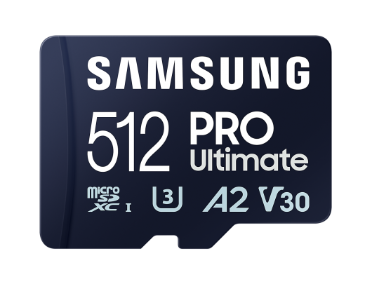 Atminties kortelė Samsung MicroSD Card with Card Reader PRO Ultimate 512GB, microSDXC Memory Card, Flash memory class U3, V30, A2