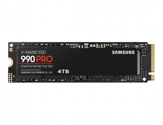 SSD diskas Samsung 990 PRO 4000GB SSD form factor M.2 2280 SSD interface NVMe Read speed 7450 MB/s Write speed 6900 MB/s