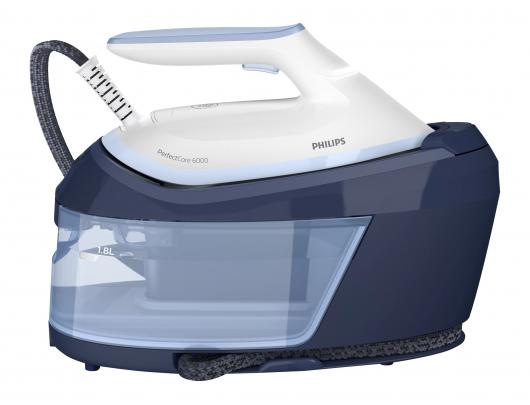 Lygintuvas Philips PSG6026, 2400 W, 6.5 bar, automatinis išsijungimas, Easy De-Calc Plus, mėlynas, baltas