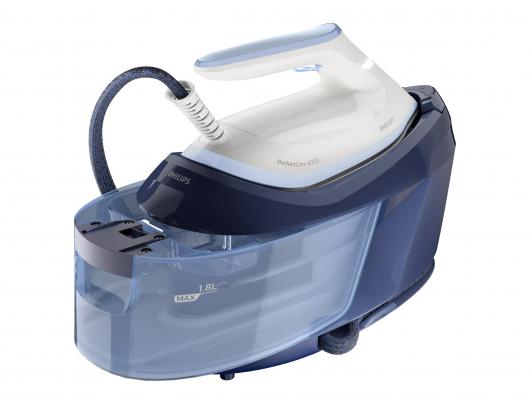 Lygintuvas Philips PSG6026, 2400 W, 6.5 bar, automatinis išsijungimas, Easy De-Calc Plus, mėlynas, baltas