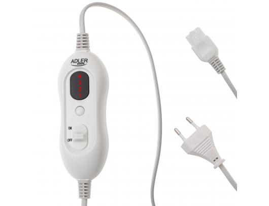 Šildantis diržas Adler Heating belt on he loins AD 7437 Number of heating levels 4 Number of persons 1 Remote control 100 W Light Grey