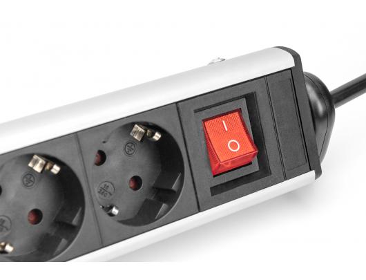 Kabelis Digitus DA-70614 Power strip Power strip Black Black Silver