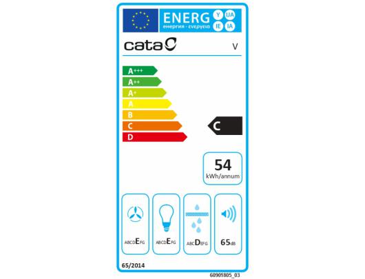 Gartraukis CATA Hood V-600 WH Wall mounted Energy efficiency class C Width 70 cm 420 m³/h Mechanical control LED White
