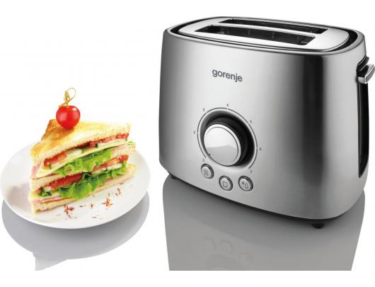 Skrudintuvas Gorenje Toaster T1000E Power 1000 W Number of slots 2 Housing material Metal Stainless Steel