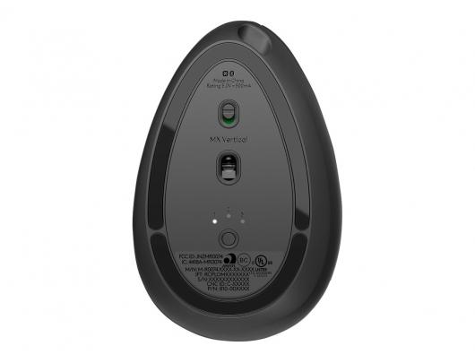 Pelė Logitech Ergonomic Mouse MX VERTICAL Wireless USB, Bluetooth Graphite