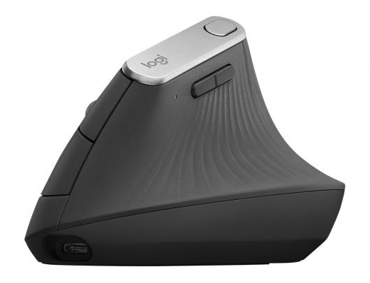 Pelė Logitech Ergonomic Mouse MX VERTICAL Wireless USB, Bluetooth Graphite