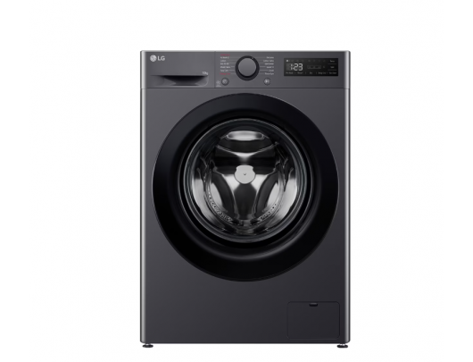 Skalbimo mašina LG F2WR508S2M Washing machine, A, Front loading, Washing capacity 10 kg, Depth 56.5 cm, 1400 RPM, Middle Black LG Washing Machine F4W