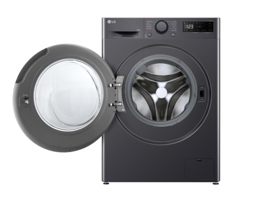 Skalbimo mašina LG F2WR508S2M Washing machine, A, Front loading, Washing capacity 10 kg, Depth 56.5 cm, 1400 RPM, Middle Black LG Washing Machine F4W