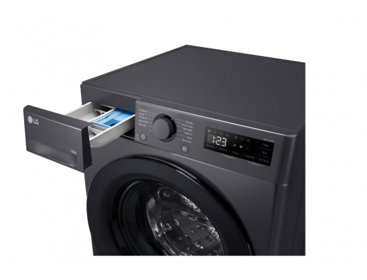 Skalbimo mašina LG F2WR508S2M Washing machine, A, Front loading, Washing capacity 10 kg, Depth 56.5 cm, 1400 RPM, Middle Black LG Washing Machine F4W
