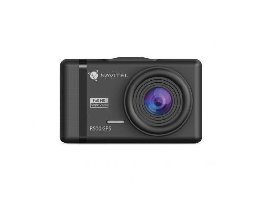 Vaizdo registratorius Navitel Dashcam with high-quality shooting, digital speedometer, and GPS-informer R500 GPS IPS display 2.35''; 480х320 GPS (sat