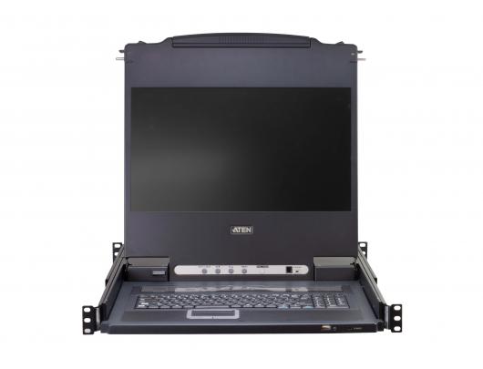 Komutatorius Aten CL5708M 8-Port PS/2-USB VGA 17" LCD KVM Switch with Daisy-Chain Port and USB Peripheral Support