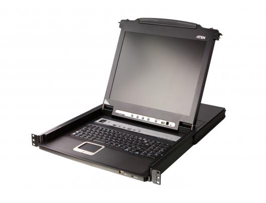 Komutatorius Aten CL5708M 8-Port PS/2-USB VGA 17" LCD KVM Switch with Daisy-Chain Port and USB Peripheral Support