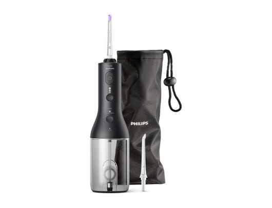 Burnos irigatorius Philips Sonicare Power Flosser HX3826/33, belaidis, 250 ml, 1 galvutė, juodas