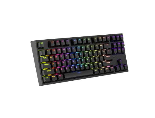 Klaviatūra Genesis Mechanical Gaming Keyboard THOR 404 TKL RGB Black Mechanical Gaming Keyboard Wired US USB Type-A 1005 g Kailh Box Brown V2