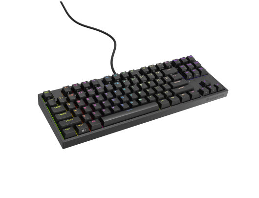 Klaviatūra Genesis Mechanical Gaming Keyboard THOR 404 TKL RGB Black Mechanical Gaming Keyboard Wired US USB Type-A 1005 g Kailh Box Brown V2