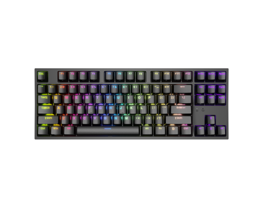 Klaviatūra Genesis Mechanical Gaming Keyboard THOR 404 TKL RGB Black Mechanical Gaming Keyboard Wired US USB Type-A 1005 g Kailh Box Brown V2