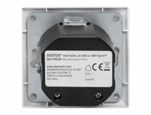 Digitus | Socket with USB A & USB-C Ports, flush mounted