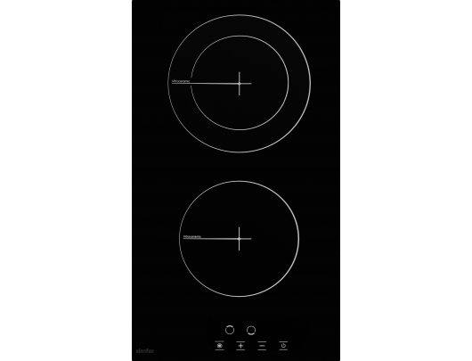 Indukcinė kaitlentė Simfer H3.020.DEBSP Hob, Induction, Width 30 cm, 2 cooking zones, Touch control, Black Simfer