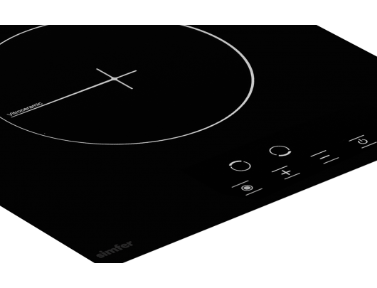 Indukcinė kaitlentė Simfer H3.020.DEBSP Hob, Induction, Width 30 cm, 2 cooking zones, Touch control, Black Simfer
